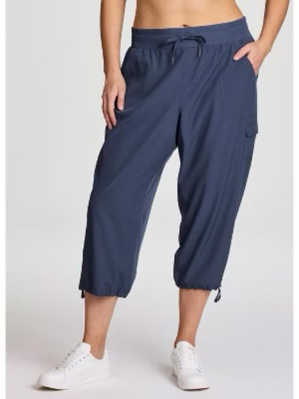 L.L. Bean Plus Sz 3X Vista Camp Pants Crop Cargo Capri Pull On Pockets UPF 50+